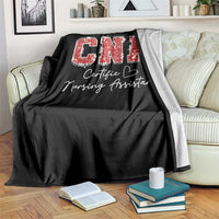 CNA Christmas Throw Blanket Certified Nursing Assistant Gift - Wonder Print Shop