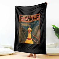 F Caw F Screaming Chicken Throw Blanket Funny Fawk Off Meme - Wonder Print Shop