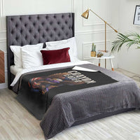 Crayon Eater Throw Blanket Funny Eagle 250th Anniversary Veterans Gifts - Wonder Print Shop