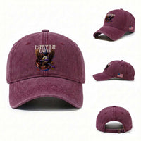 Crayon Eater Washed Cotton Baseball Cap Funny Eagle 250th Anniversary Veterans Gifts