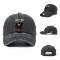 Crayon Eater Washed Cotton Baseball Cap Funny Eagle 250th Anniversary Veterans Gifts