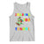 Funny Dinosaur Trex Roaring Into 100 Days Of School Tank Top