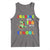 Funny Dinosaur Trex Roaring Into 100 Days Of School Tank Top