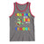 Funny Dinosaur Trex Roaring Into 100 Days Of School Tank Top