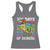 100th Day Of School Racerback Tank Top 100 Days Dino Dinosaur