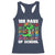 100 Days of School 100th Day Dino Racerback Tank Top Trex Dino Skateboard Skateboarding Boys Gift