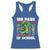 100 Days of School 100th Day Dino Racerback Tank Top Trex Dino Skateboard Skateboarding Boys Gift