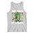 100 Days of School 100th Day Dino Tank Top Trex Dino Skateboard Skateboarding Boys Gift