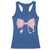 Pink Coquette Nurse Racerback Tank Top Toile de Jouy Stethoscope Bow