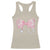 Pink Coquette Nurse Racerback Tank Top Toile de Jouy Stethoscope Bow