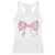 Pink Coquette Nurse Racerback Tank Top Toile de Jouy Stethoscope Bow