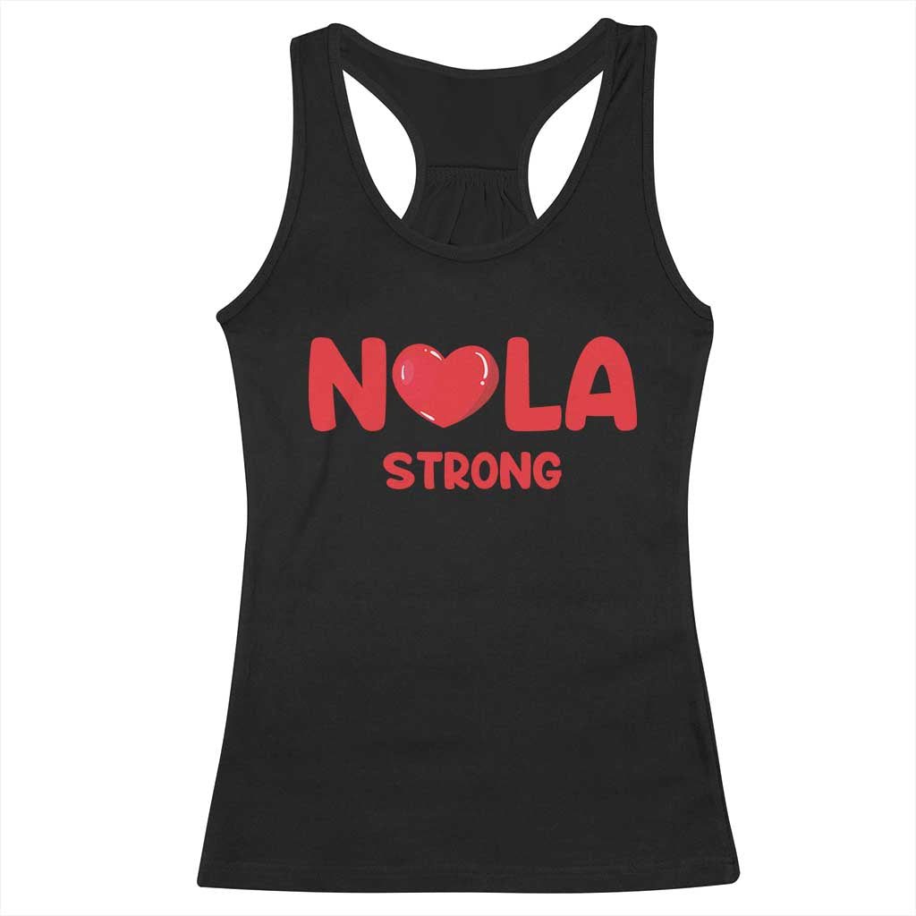 Nola Strong New Orleans Support Racerback Tank Top