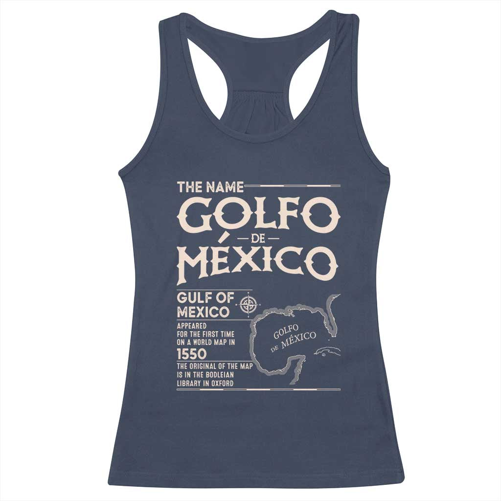 Gulf Of Mexico Racerback Tank Top 1672 Historic Map Coast Mexico Lover