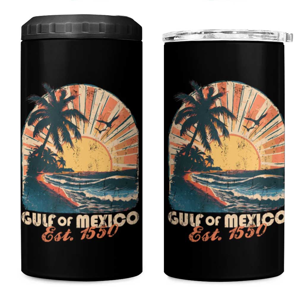 Gulf Of Mexico 4 in 1 Can Cooler Tumbler Est. 1550 Sunny Vibes