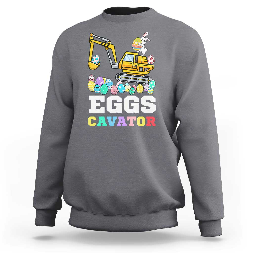 Easter Eggs-Cavator Sweatshirt Bunny Excavator
