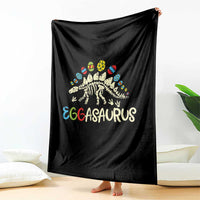 Easter Dinosaur Throw Blanket Kids Eggasaurus Easter Stegosaurus Dino Toddler Boys - Wonder Print Shop