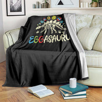Easter Dinosaur Throw Blanket Kids Eggasaurus Easter Stegosaurus Dino Toddler Boys - Wonder Print Shop