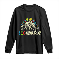 Easter Dinosaur Long Sleeve Shirt Kids Eggasaurus Easter Stegosaurus Dino Toddler Boys - Wonder Print Shop