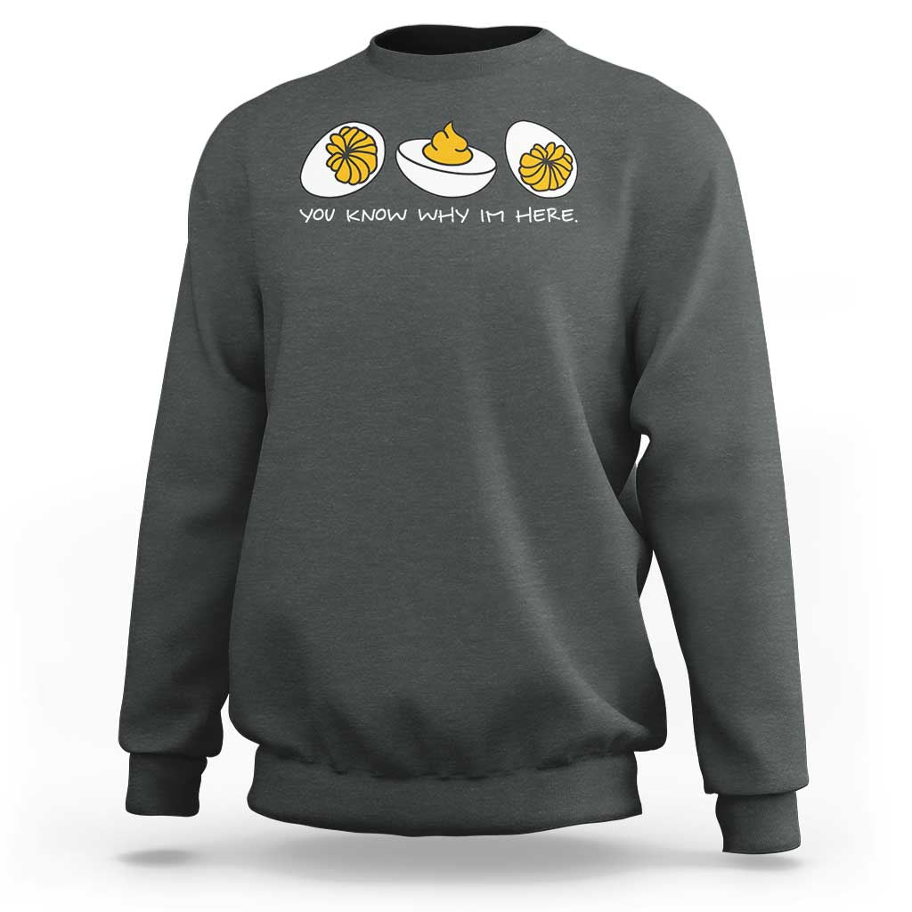Funny Easter Sweatshirt You Know Why Im Here - Wonder Print Shop