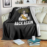 Guess Whos Back Throw Blanket Funny Easter Jesus