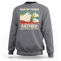 Retro Twin Dad Sweatshirt Like A Normal But Just Twice As Cool