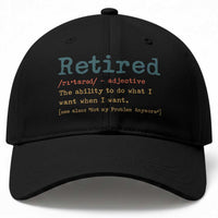 Funny Retirement Party Baseball Cap Retired Definition Funny Retirement Gag