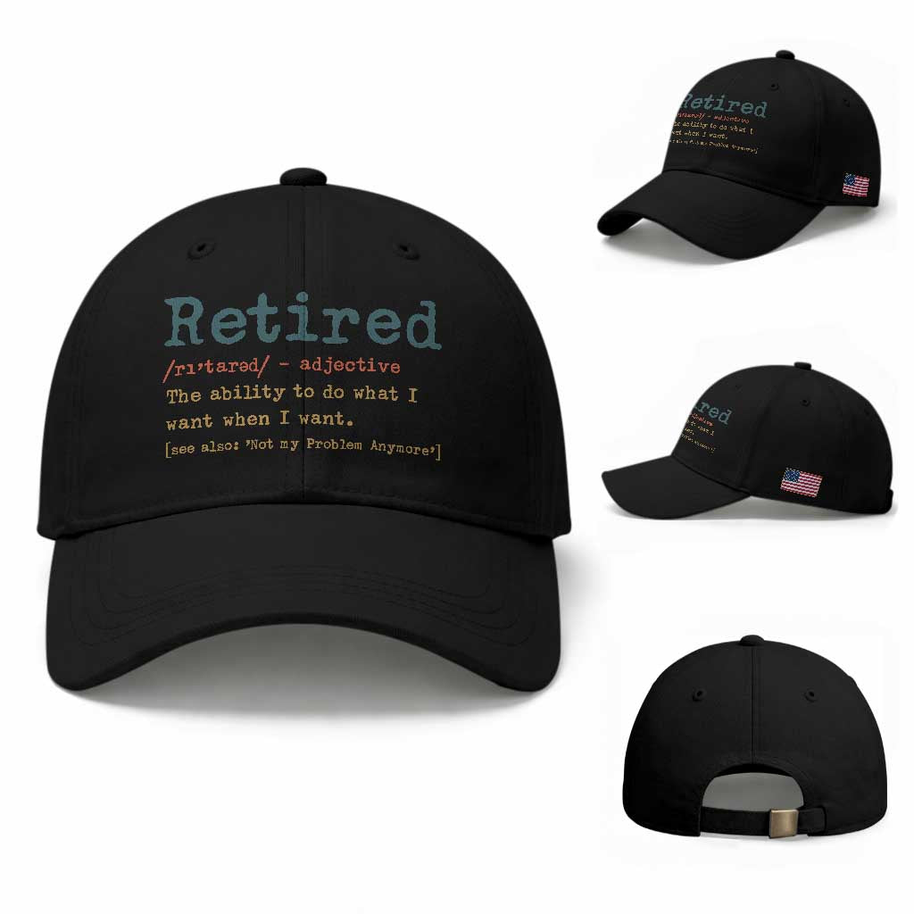 Funny Retirement Party Baseball Cap Retired Definition Funny Retirement Gag