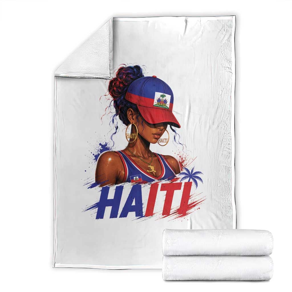 Haitian Princess Throw Blanket Haiti Flag Haitienne Melanin Black Girls