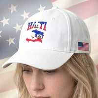Haiti Pride Baseball Cap Retro Vintage Haitian Flag Map Pride Graphic