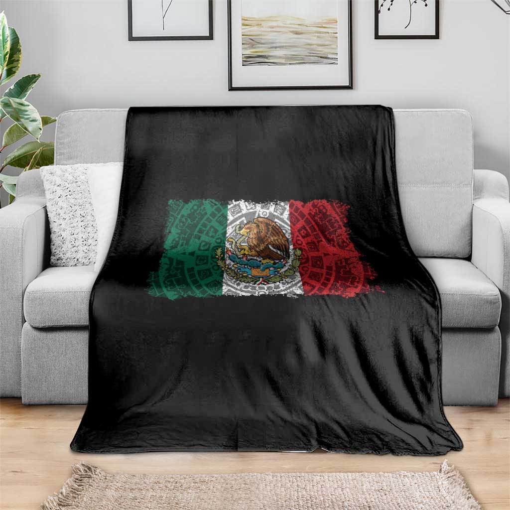 Eagle Mexican Flag Throw Blanket Aztecs Mexico Heritage Roots - Wonder Print Shop