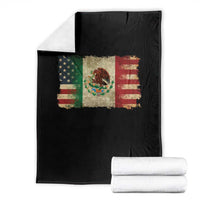 American Mexican Flag Throw Blanket Mexico Heritage Mexican Roots - Wonder Print Shop