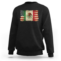 American Mexican Flag Sweatshirt Mexico Heritage Mexican Roots - Wonder Print Shop