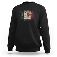 Vintage Mexican Flag Sweatshirt Eagle Mexico Heritage Mexican Roots - Wonder Print Shop