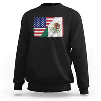 American Mexican Flag Sweatshirt Mexico Heritage Half Mexican Roots - Wonder Print Shop