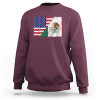 American Mexican Flag Sweatshirt Mexico Heritage Half Mexican Roots - Wonder Print Shop
