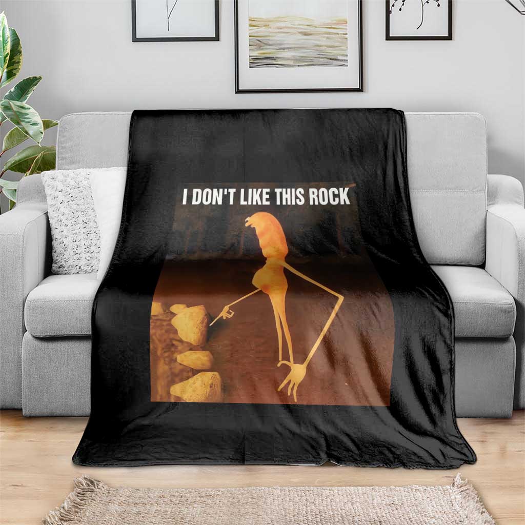 Marcus The Worm Christmas Throw Blanket I Don't Like This Rock Funny Meme - Wonder Print Shop
