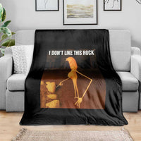 Marcus The Worm Christmas Throw Blanket I Don't Like This Rock Funny Meme - Wonder Print Shop