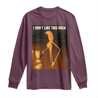 Marcus The Worm Christmas Long Sleeve Shirt I Don't Like This Rock Funny Meme - Wonder Print Shop