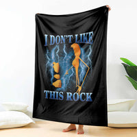Funny Christmas Marcus The Worm Throw Blanket I Don't Like This Rock Brain Rot - Wonder Print Shop