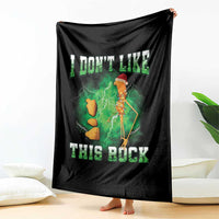 Funny Marcus The Worm Throw Blanket I Don't Like This Rock Brain Rot - Wonder Print Shop