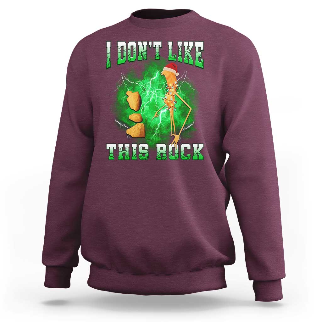 Funny Marcus The Worm Sweatshirt I Don't Like This Rock Brain Rot - Wonder Print Shop