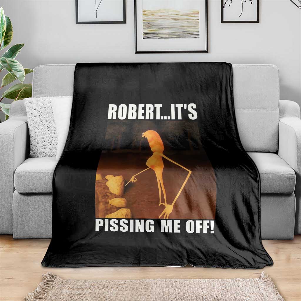 Marcus The Worm Meme Throw Blanket Robert Its Pissing Me Off - Wonder Print Shop