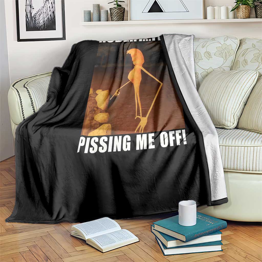 Marcus The Worm Meme Throw Blanket Robert Its Pissing Me Off - Wonder Print Shop