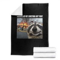 Raccoon Meme Throw Blanket Undiagnosed But Something Aint Right - Wonder Print Shop