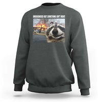 Raccoon Meme Sweatshirt Undiagnosed But Something Aint Right - Wonder Print Shop