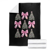 Coquette Bow Christmas Throw Blanket Girly Xmas Tree Teacher Pencil Bow - Wonder Print Shop