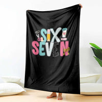 Funny Teacher Six Seven Throw Blanket 6 7 Meme - Wonder Print Shop