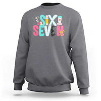 Funny Teacher Six Seven Sweatshirt 6 7 Meme - Wonder Print Shop
