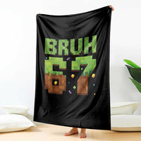 Funny Six Seven Throw Blanket 67 Meme 6 7 Boy Game Pixel Number - Wonder Print Shop