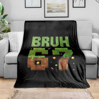 Funny Six Seven Throw Blanket 67 Meme 6 7 Boy Game Pixel Number - Wonder Print Shop